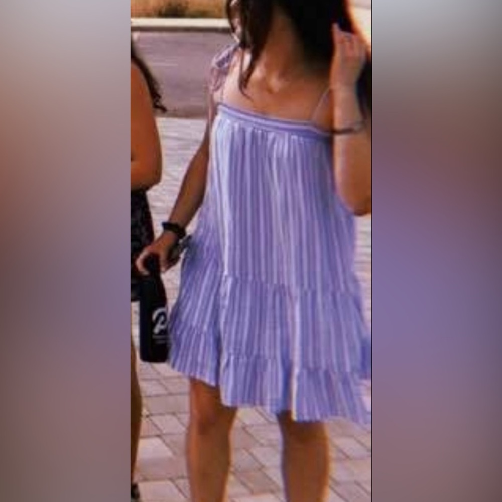 Rails blue and white striped dress